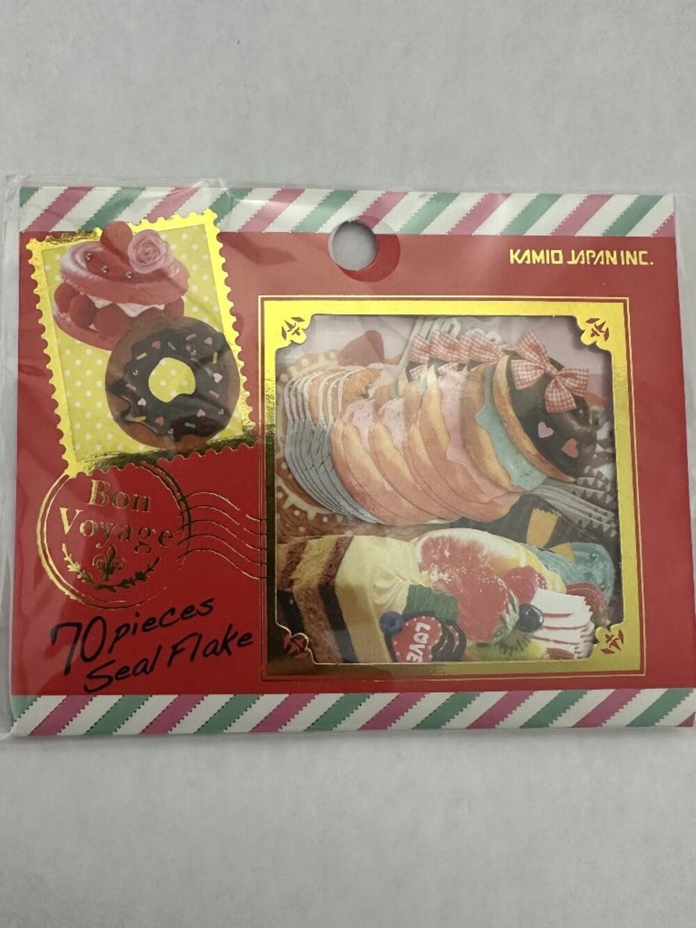 3 For $27 - KAMIO JAPAN "Bon Voyage" Patisserie Sweets Flake Stickers